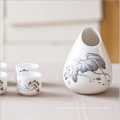 Haonai hot sale fat ceramic Flagon set